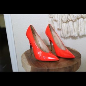 Orange/Gold Christian Louboutin pumps